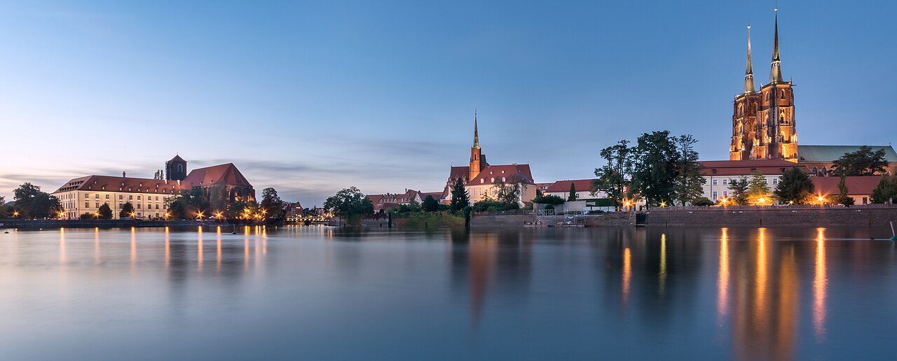 Panorama Ostrowa Tumskiego we Wrocławiu
